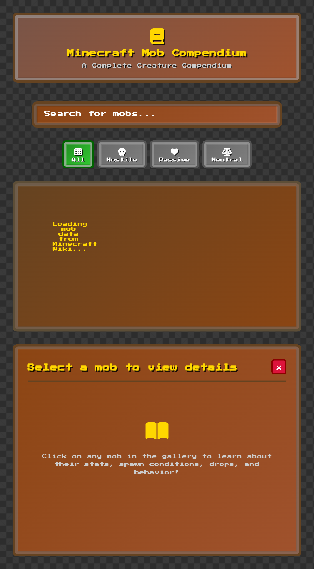 Minecraft Mob Compendium
 screenshot