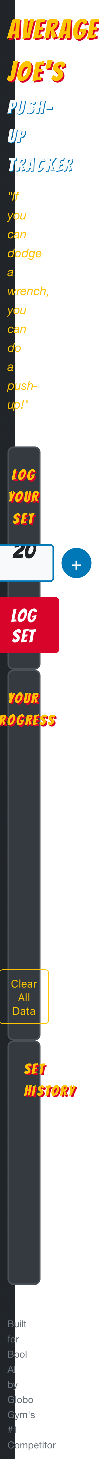 Average Joe's Push-Up Tracker screenshot
