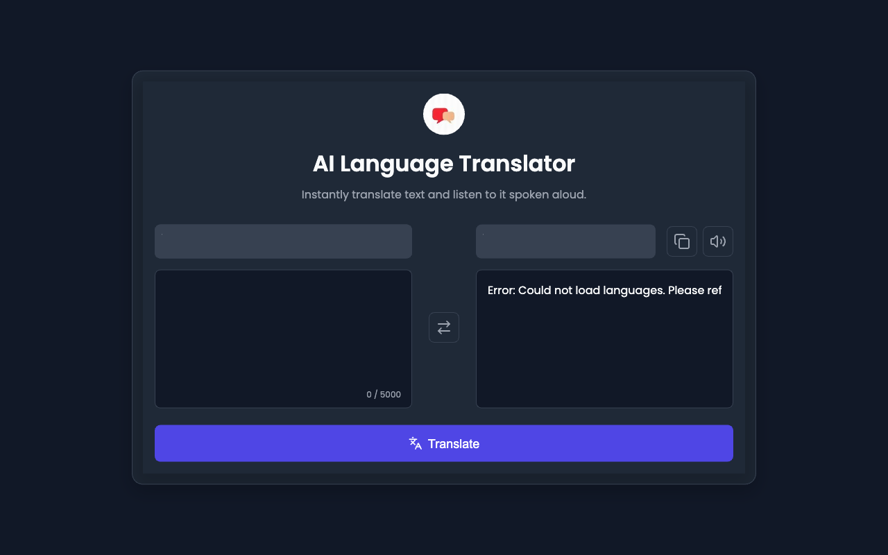 Instant Language Translator
 screenshot
