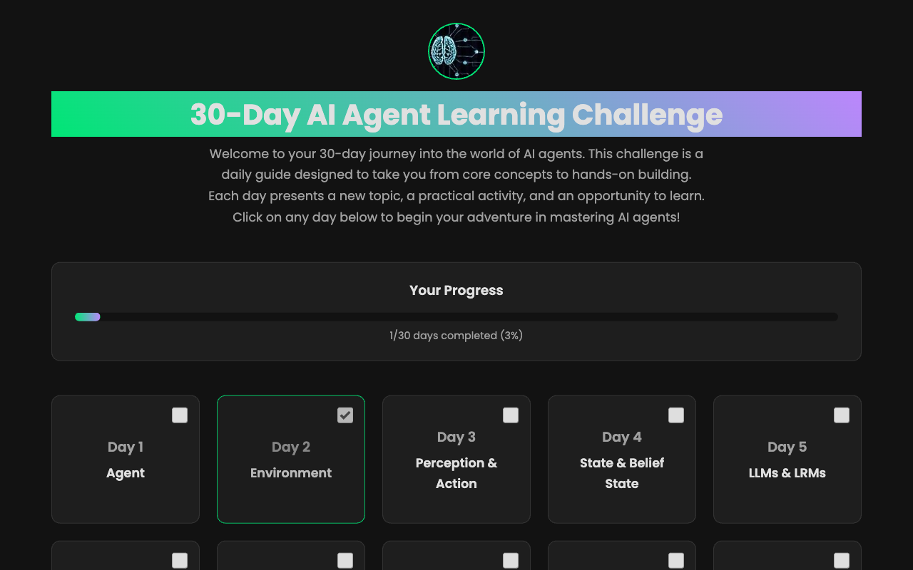 30-Day AI Agent Challenge
 screenshot