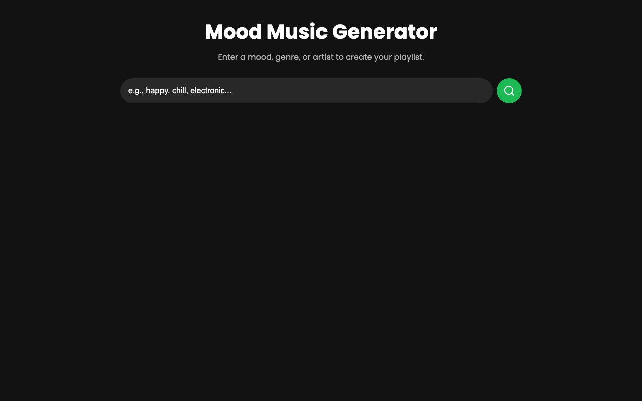 Mood-Based Playlist Generator
 screenshot