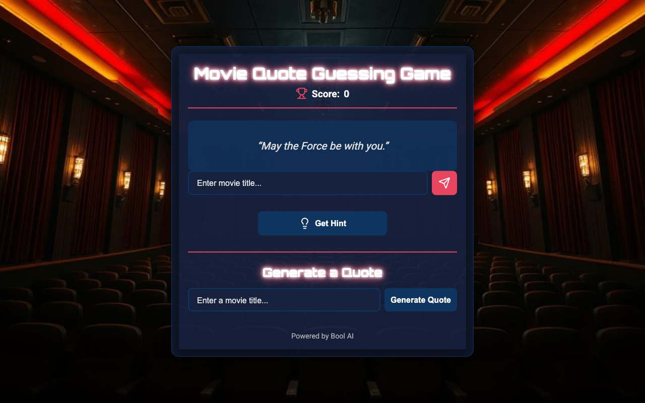 Quote Guessing Game
 screenshot