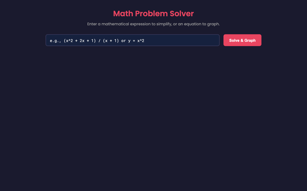 Equation Solver with Graph
 screenshot