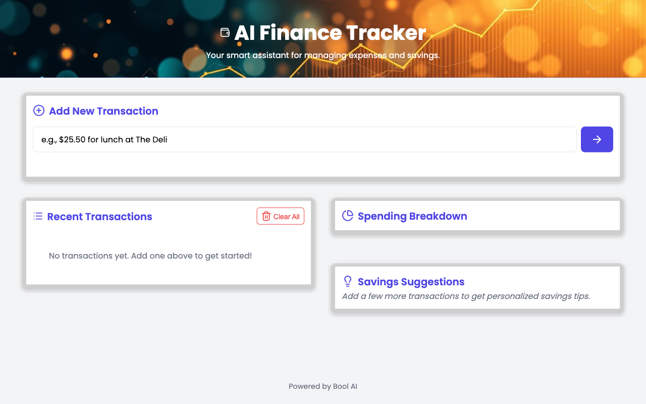 Smart Finance Assistant
 screenshot