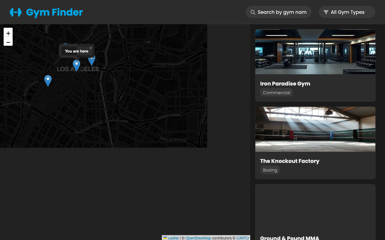 Gym Finder
 screenshot