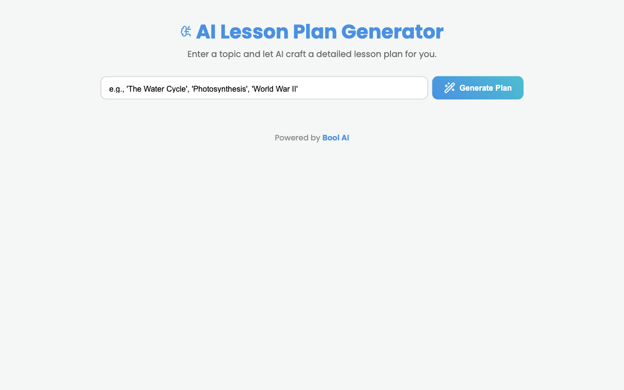 AI Lesson Planner
 screenshot