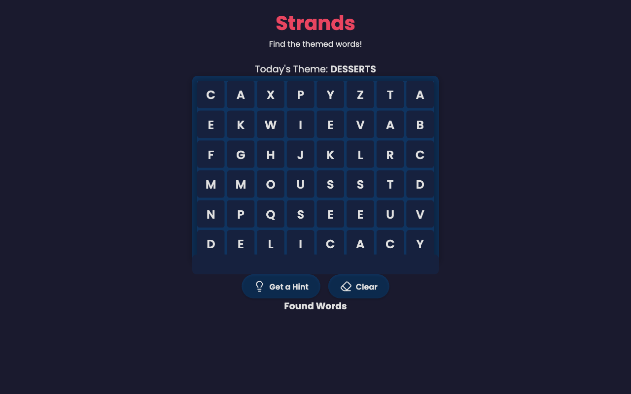 Strands Puzzle Creator
 screenshot