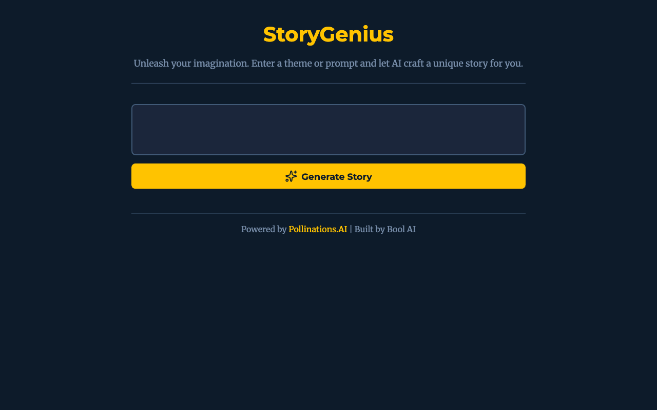 AI Story Generator
 screenshot