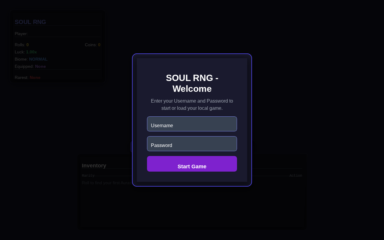Preview of SOUL RNG Simulator
